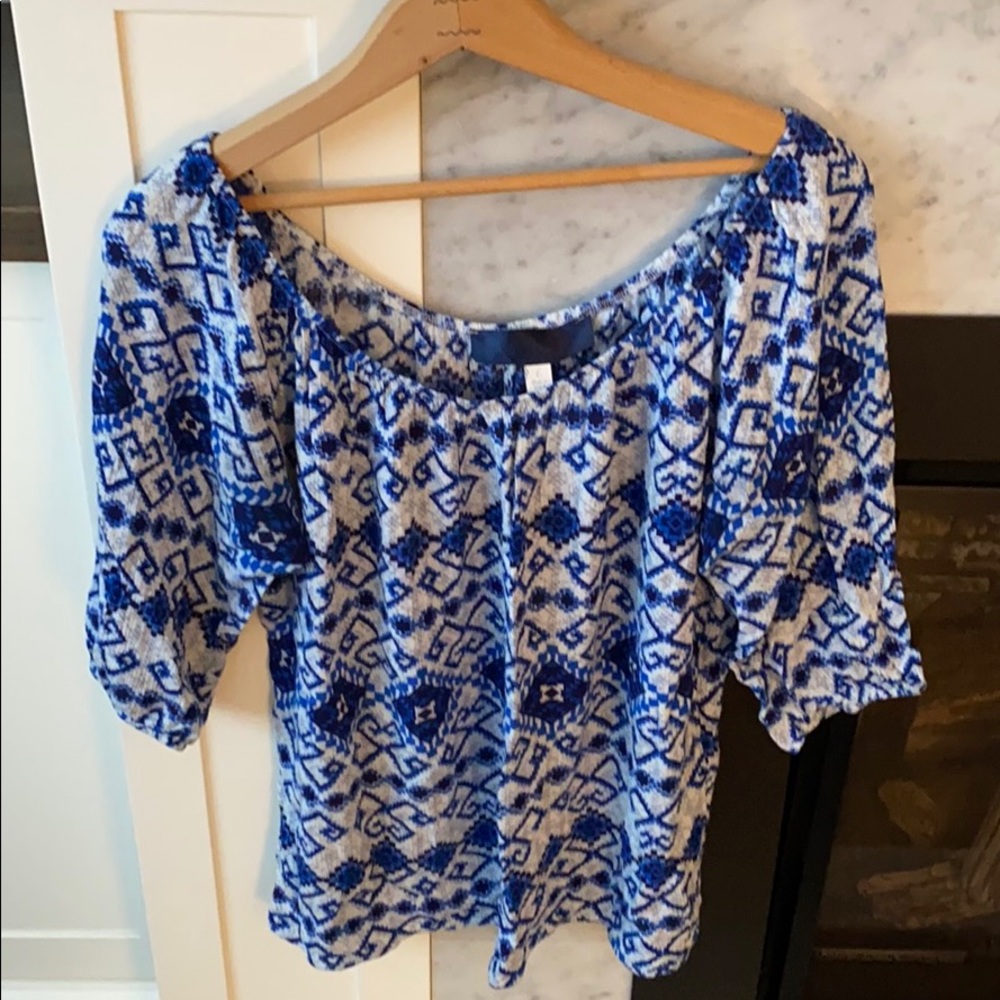 3/4 sleeve off the shoulder blouse